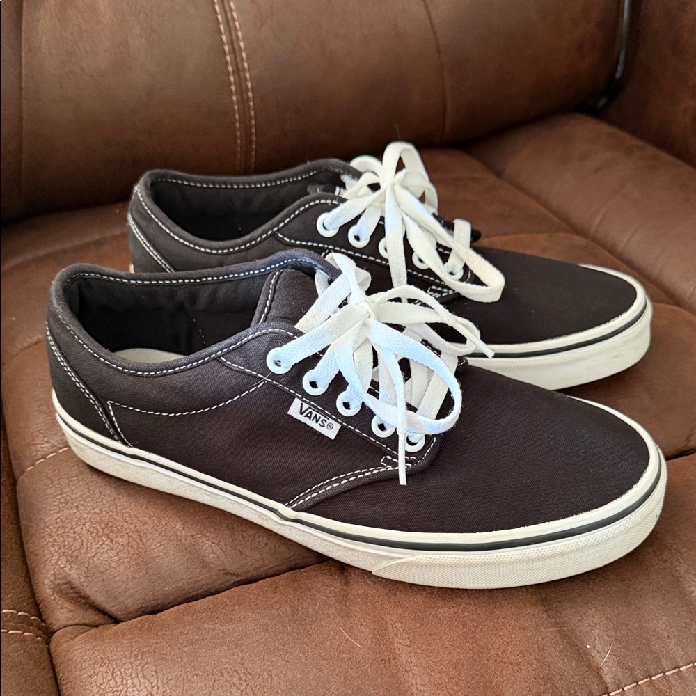 Vans Canvas Lace-Up Sneakers with White Laces